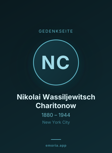 Gedenkportrait von Nikolai Wassiljewitsch Charitonow
