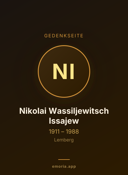Gedenkportrait von Nikolai Wassiljewitsch Issajew