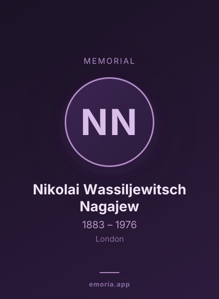 Memorial portrait of Nikolai Wassiljewitsch Nagajew