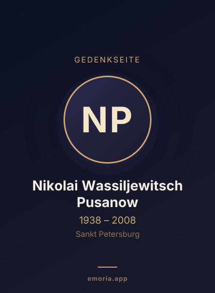 Gedenkportrait von Nikolai Wassiljewitsch Pusanow