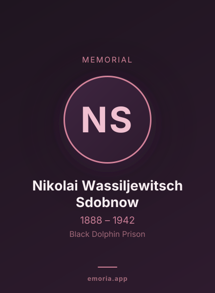 Memorial portrait of Nikolai Wassiljewitsch Sdobnow