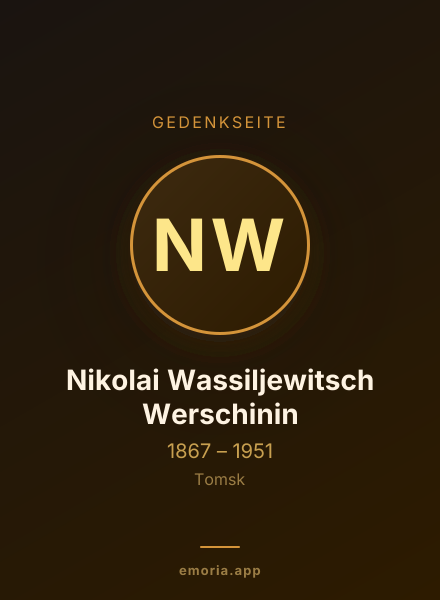 Gedenkportrait von Nikolai Wassiljewitsch Werschinin