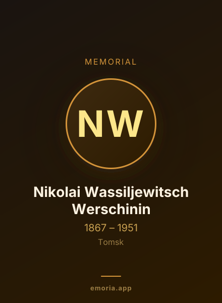Memorial portrait of Nikolai Wassiljewitsch Werschinin