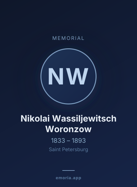 Memorial portrait of Nikolai Wassiljewitsch Woronzow