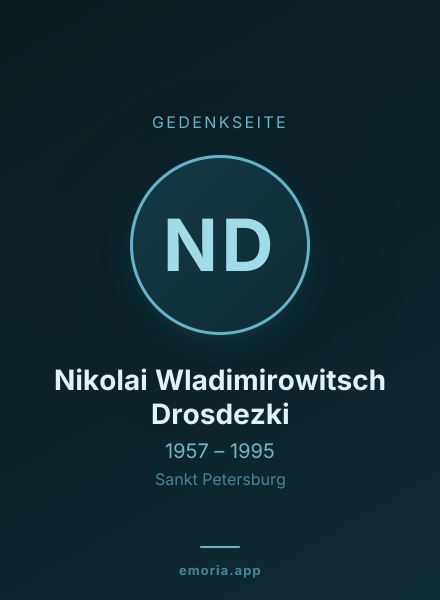 Gedenkportrait von Nikolai Wladimirowitsch Drosdezki