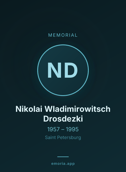 Memorial portrait of Nikolai Wladimirowitsch Drosdezki