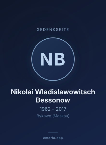 Gedenkportrait von Nikolai Wladislawowitsch Bessonow
