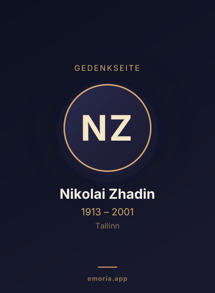 Gedenkportrait von Nikolai Zhadin