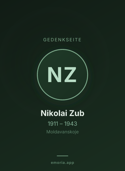 Gedenkportrait von Nikolai Zub