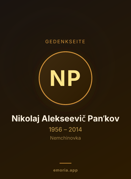 Gedenkportrait von Nikolaj Alekseevič Panʹkov