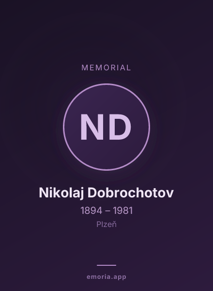 Memorial portrait of Nikolaj Dobrochotov