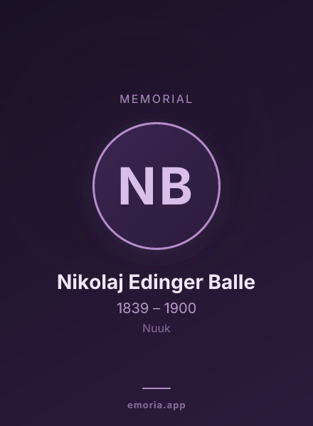 Memorial portrait of Nikolaj Edinger Balle