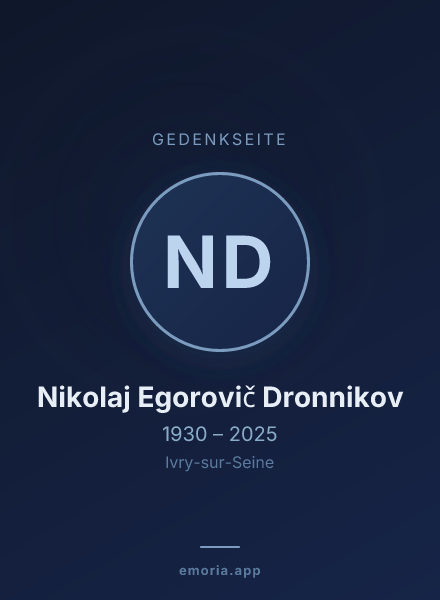 Gedenkportrait von Nikolaj Egorovič Dronnikov