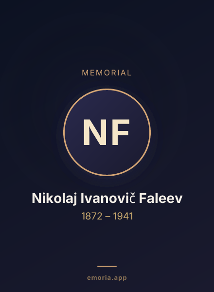 Memorial portrait of Nikolaj Ivanovič Faleev