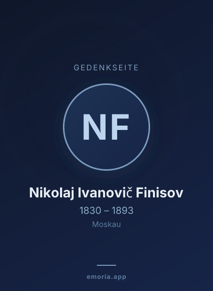 Gedenkportrait von Nikolaj Ivanovič Finisov