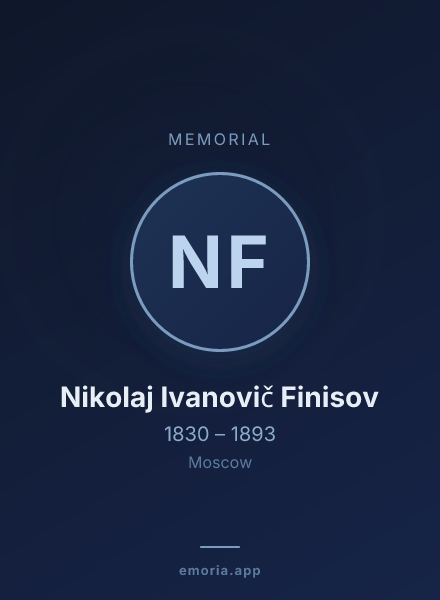 Memorial portrait of Nikolaj Ivanovič Finisov