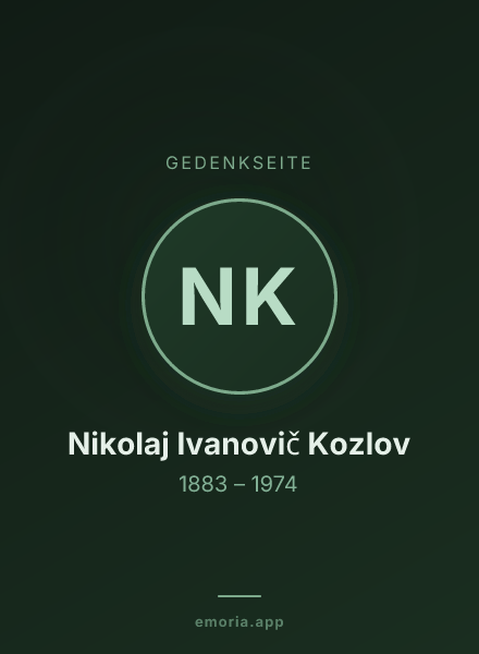 Gedenkportrait von Nikolaj Ivanovič Kozlov
