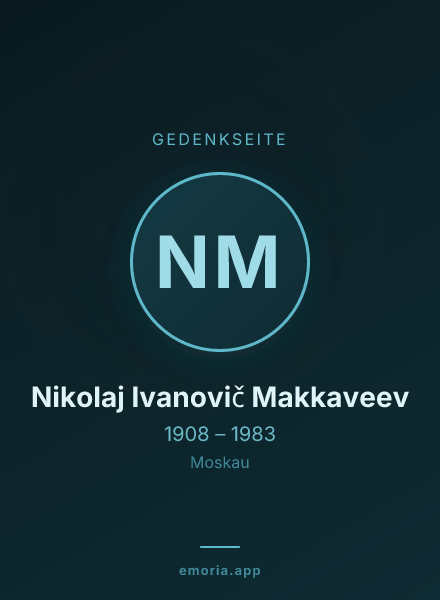 Gedenkportrait von Nikolaj Ivanovič Makkaveev