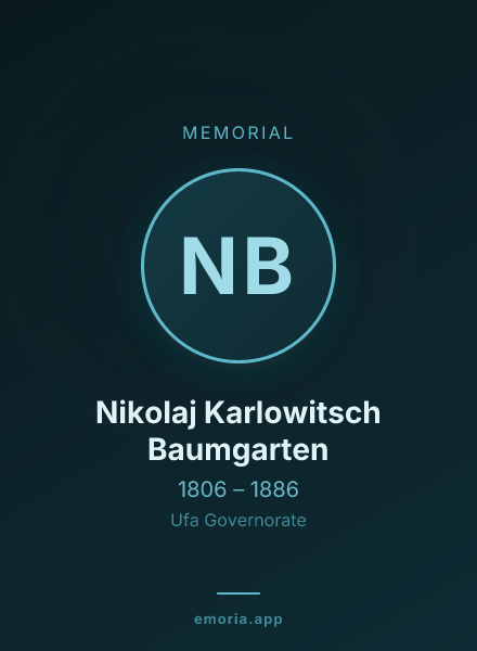 Memorial portrait of Nikolaj Karlowitsch Baumgarten
