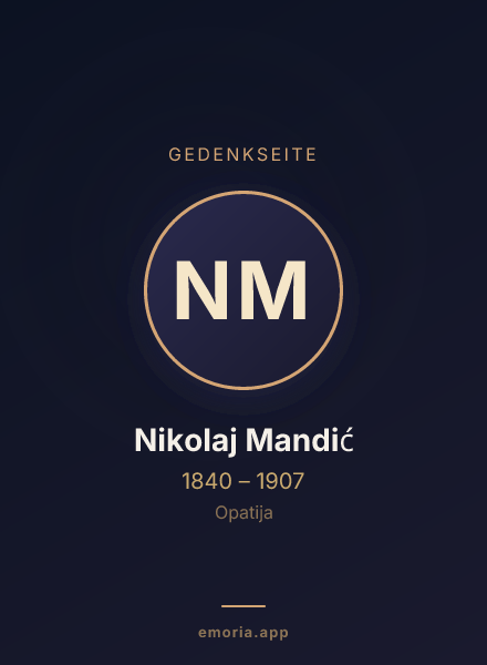 Gedenkportrait von Nikolaj Mandić