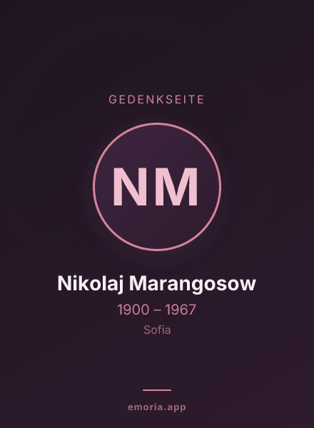 Gedenkportrait von Nikolaj Marangosow