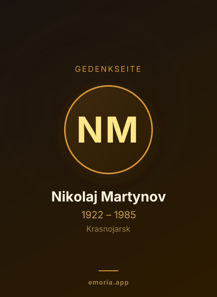 Gedenkportrait von Nikolaj Martynov