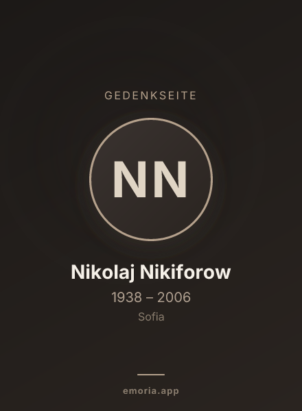 Gedenkportrait von Nikolaj Nikiforow
