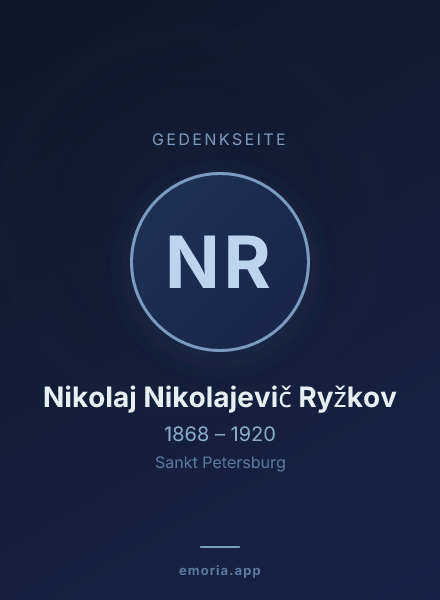 Gedenkportrait von Nikolaj Nikolajevič Ryžkov