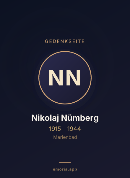 Gedenkportrait von Nikolaj Nümberg