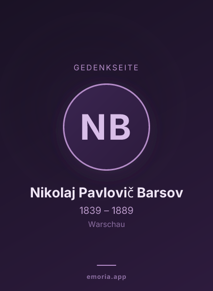 Gedenkportrait von Nikolaj Pavlovič Barsov