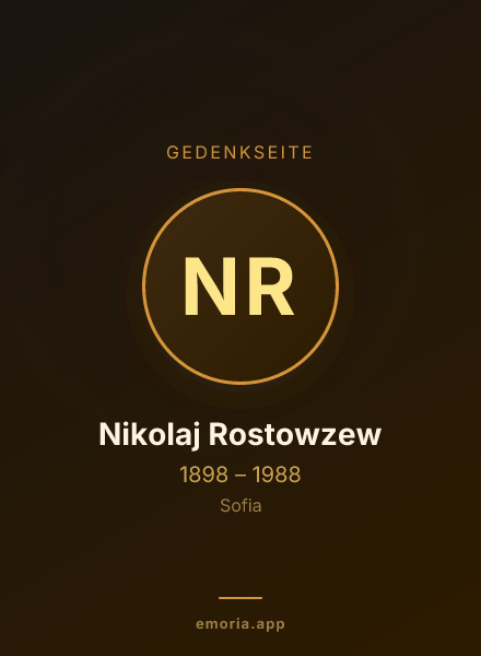 Gedenkportrait von Nikolaj Rostowzew