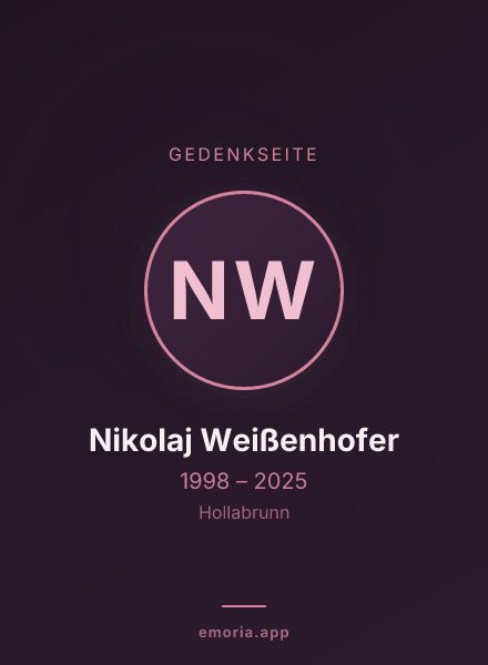 Gedenkportrait von Nikolaj Weißenhofer