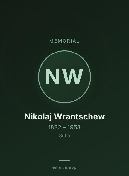 Memorial portrait of Nikolaj Wrantschew