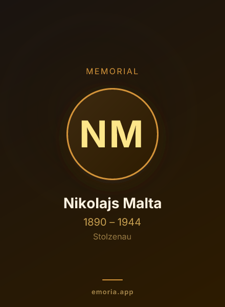 Memorial portrait of Nikolajs Malta