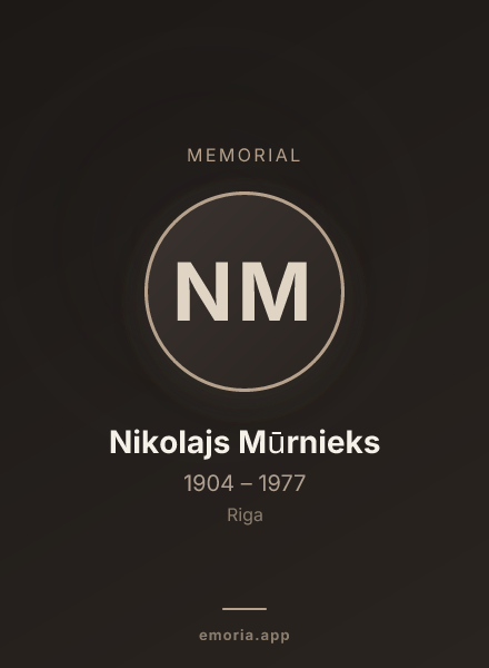 Memorial portrait of Nikolajs Mūrnieks