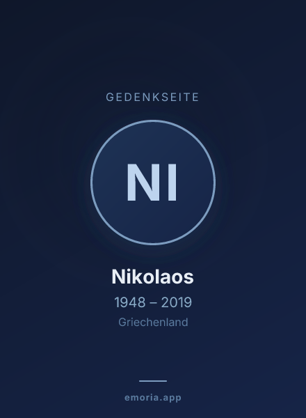 Gedenkportrait von Nikolaos