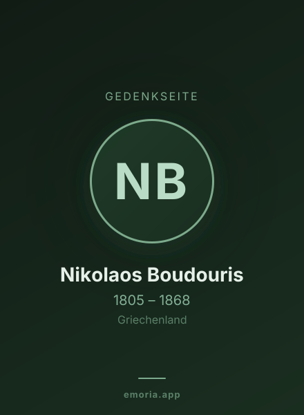 Gedenkportrait von Nikolaos Boudouris