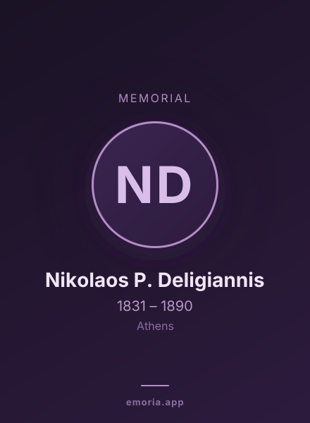 Memorial portrait of Nikolaos P. Deligiannis