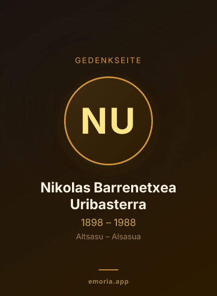 Gedenkportrait von Nikolas Barrenetxea Uribasterra