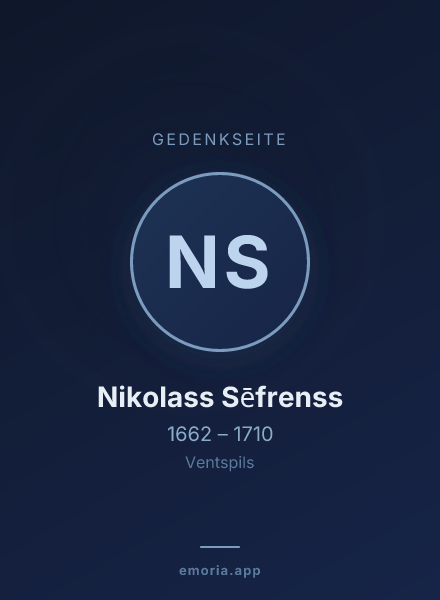 Gedenkportrait von Nikolass Sēfrenss