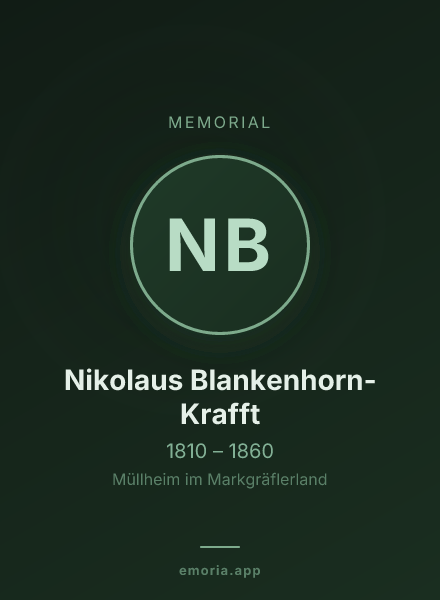 Memorial portrait of Nikolaus Blankenhorn-Krafft