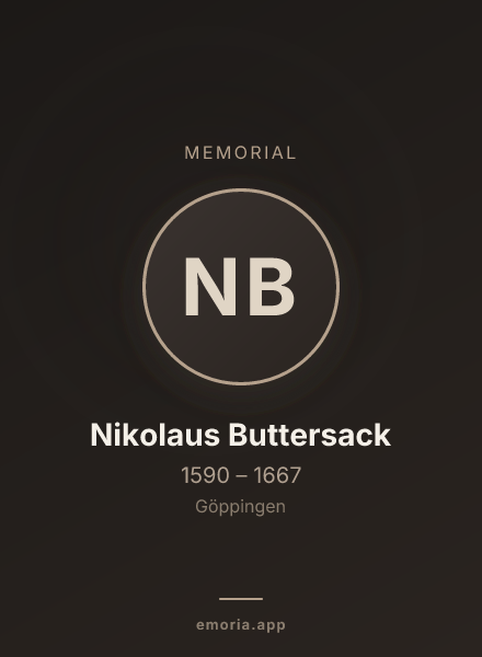 Memorial portrait of Nikolaus Buttersack