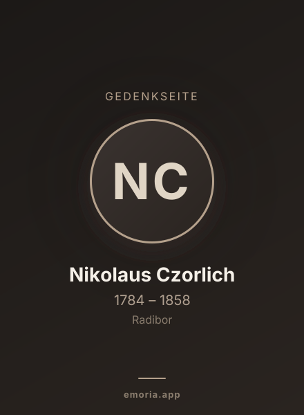 Gedenkportrait von Nikolaus Czorlich