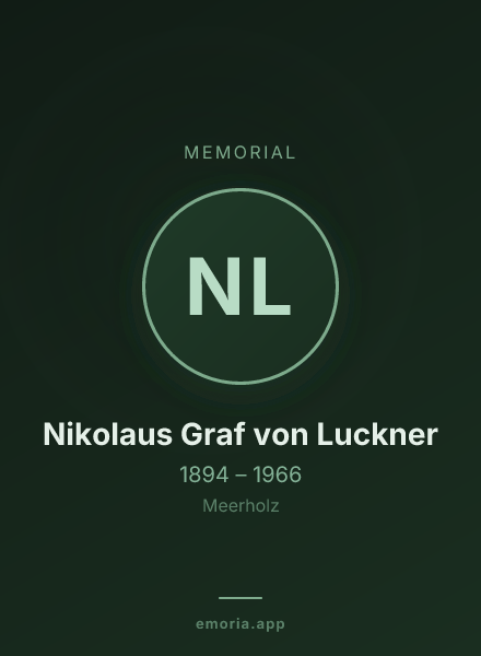 Memorial portrait of Nikolaus Graf von Luckner
