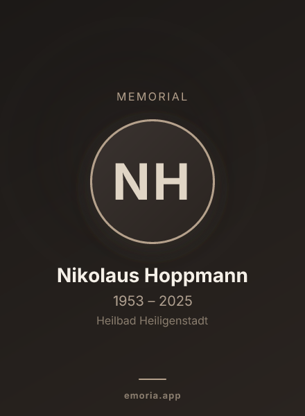 Memorial portrait of Nikolaus Hoppmann
