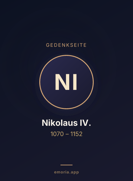 Gedenkportrait von Nikolaus IV.