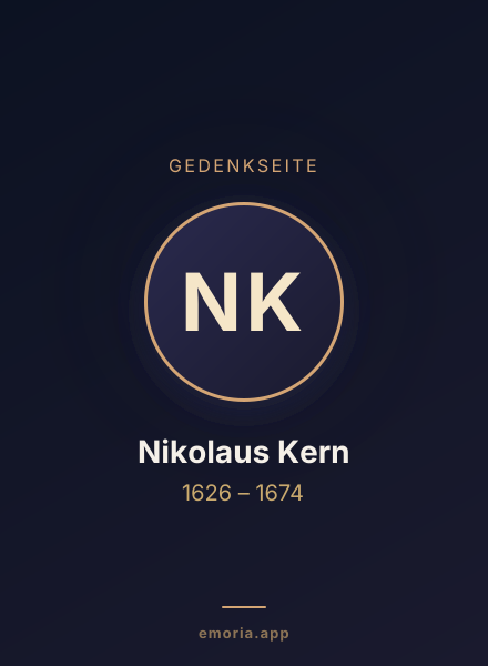 Gedenkportrait von Nikolaus Kern