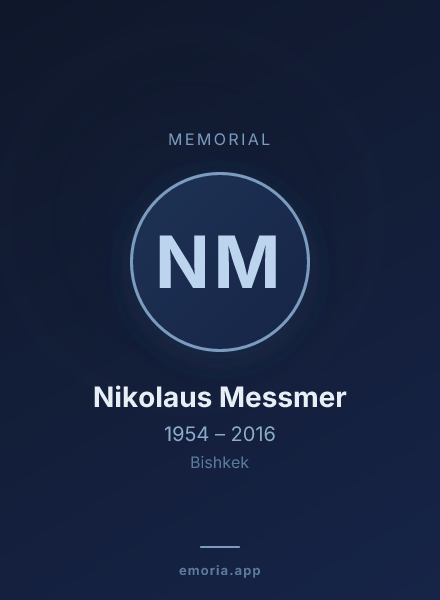 Memorial portrait of Nikolaus Messmer