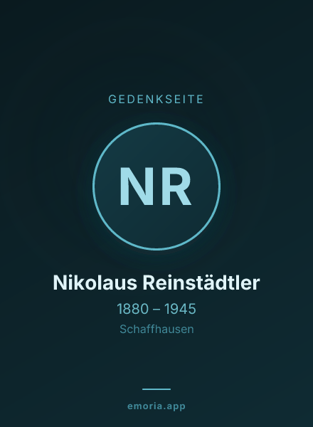Gedenkportrait von Nikolaus Reinstädtler
