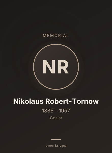 Memorial portrait of Nikolaus Robert-Tornow